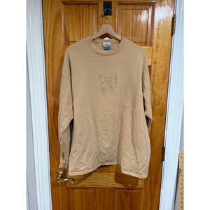 Vintage Peanuts Snoopy Camp Snoopy Embroidered Sweatshirt Beige Made USA XL